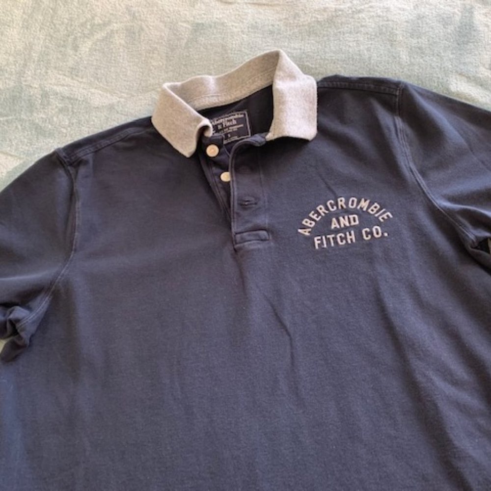 Abercrombie & Fitch Polo Shirt dark blue Size S